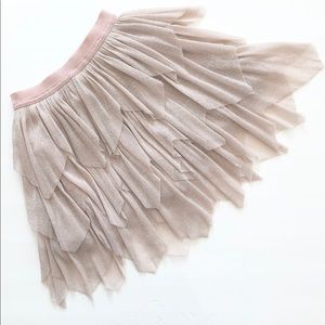 Pink 3-Layer Mesh Shirt w/ Asymmetric Hem 3T